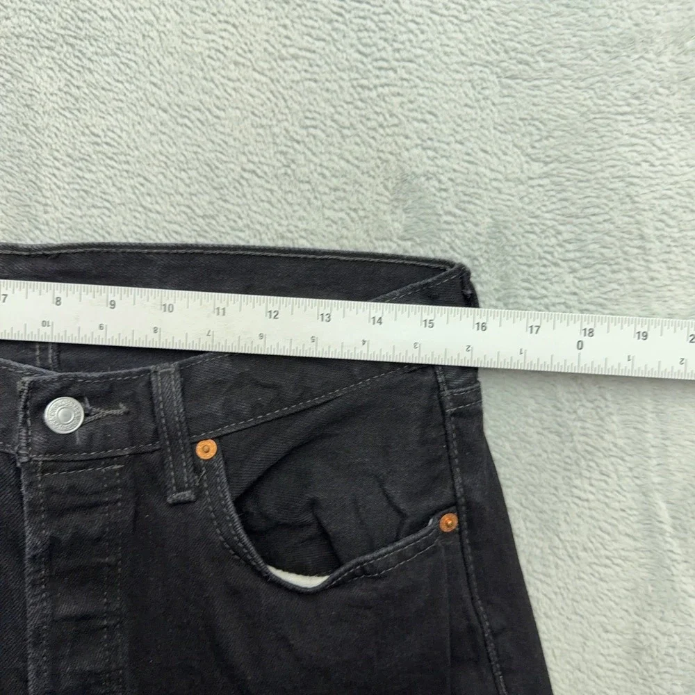 Levi's Jeans Mens 32x30 Black 501 Original Fit Straight Leg Button Fly Denim